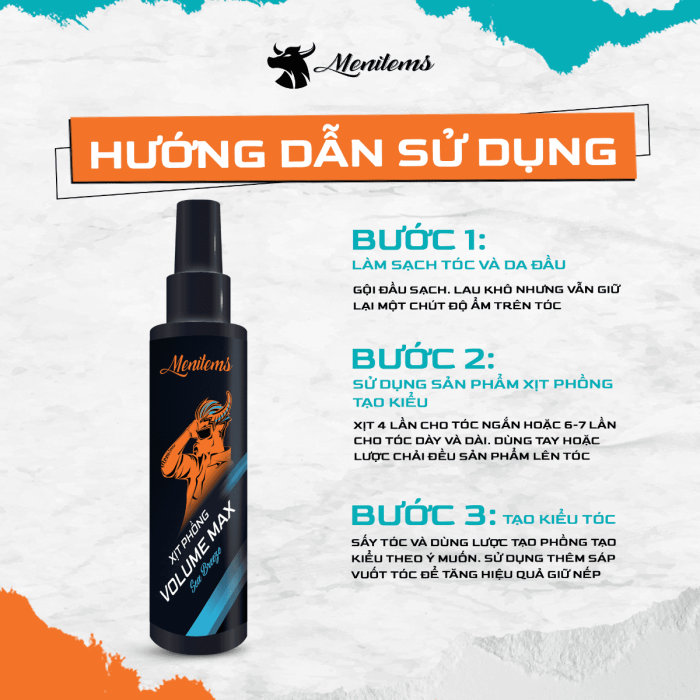 Xịt Tạo Phồng Menitems Bảo Vệ Nhiệt Cho Tóc 100ml - Ảnh 2