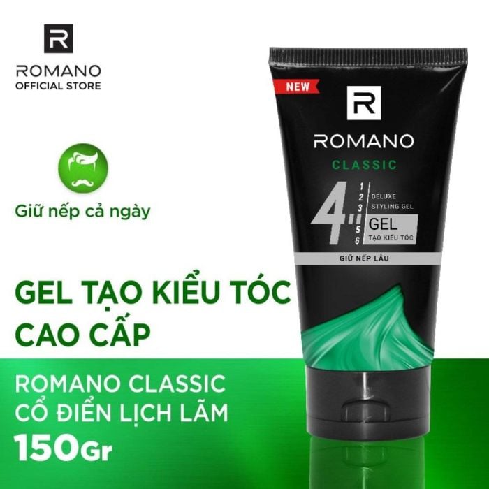 Gel Vuốt Tóc Giữ Nếp Lâu Romano Classic Deluxe - Ảnh 2